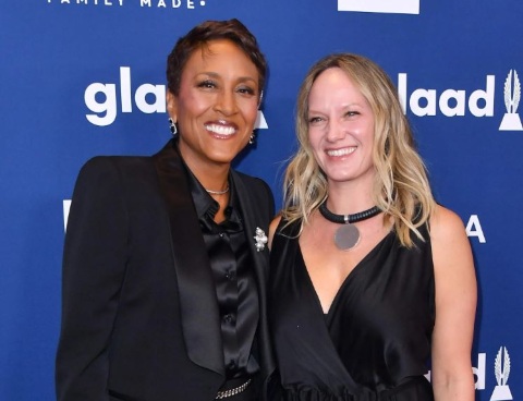 Robin Roberts appeared with her partner, Amber Laign, at  an award show..   